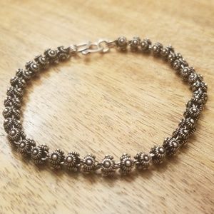 Sterling silver flower bracelet